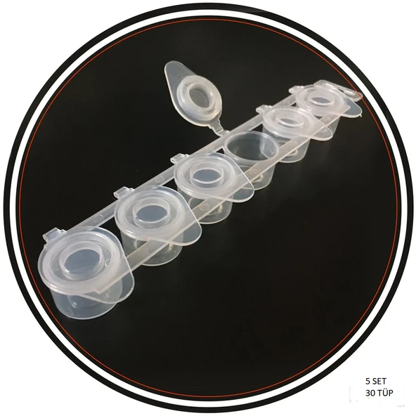 Plastik Boya Kabı 5ml 5 x 6 lı Set - Resim 2