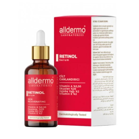 ALLDERMO RETİNOL CİLT CANLANDIRICI GECE SERUMU 30 ML ürün görseli 1