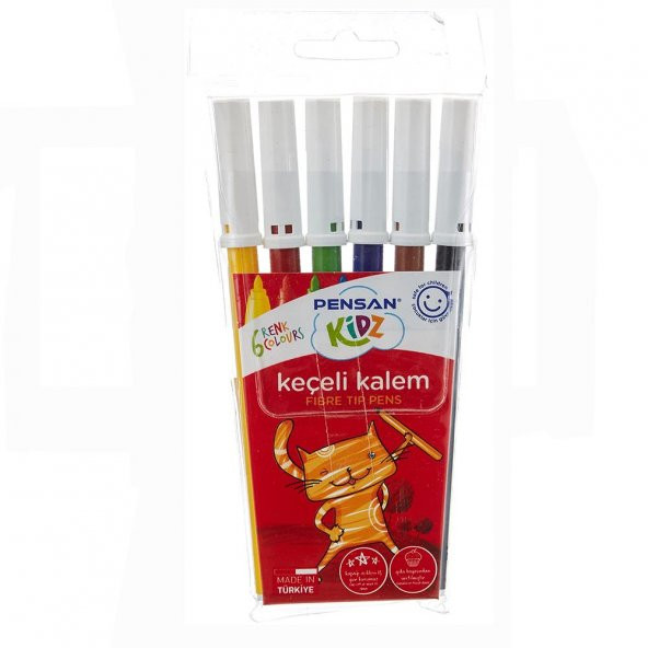 6 lı Keçeli Kalem 1 Paket 6 Renk Keçeli Kalem ürün görseli 1