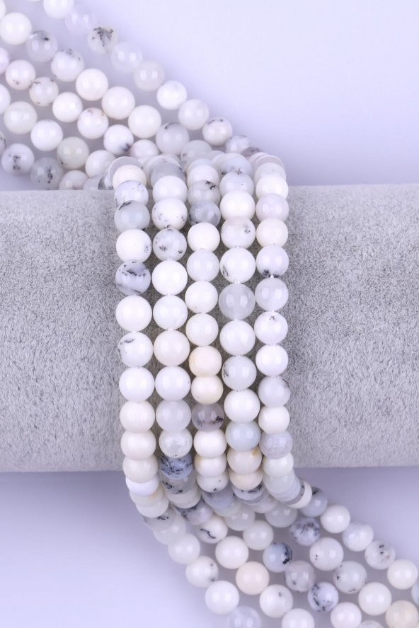 Merlinite Opal Doğal Taş Dizi 6 mm Küre Kesim ürün görseli 1