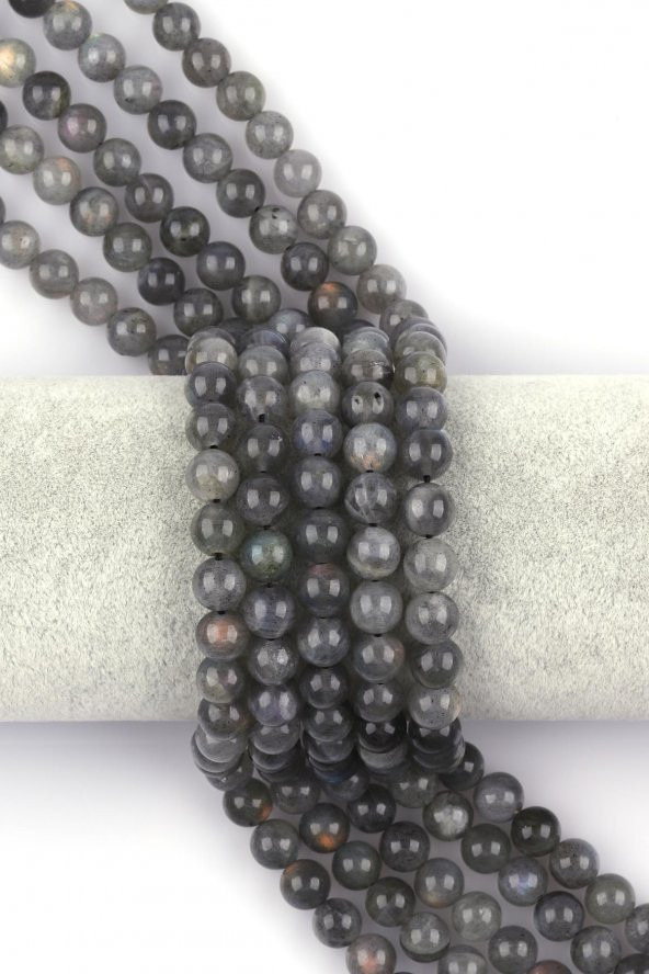 Labradorit ( AA Kalite ) Doğal Taş Dizi 8 mm Küre Kesim ürün görseli 1