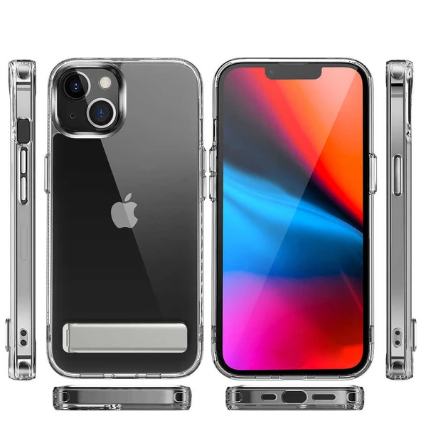 Gpack Apple iPhone 14 Kılıf Lüx Silikon L Standlı ürün görseli 1