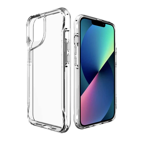 Gpack Apple iPhone 14 Plus Kılıf Lüx Transparan Şeffaf Pürüzsüz Sert Silikon ürün görseli 1