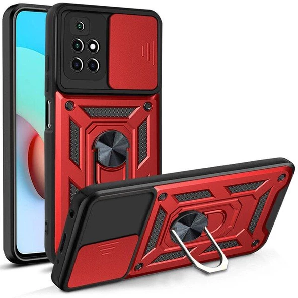Gpack Xiaomi Redmi 10 2022 Kılıf Tank Aramid Sürgülü Vega YüzüklüNano ürün görseli 1