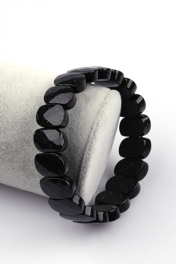 Yeşil Yıldız Taşı Bileklik 10 x 15 mm Özel Kesim ürün görseli 1