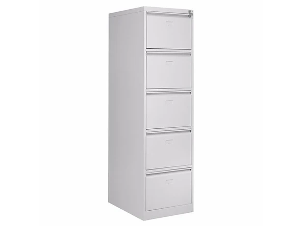 Beş Çekmeceli Metal Kartoteks Askılı Dosya Dolabı Gri Renk ürün görseli 1