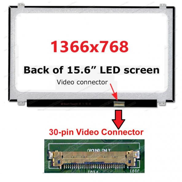 KL.15608.028 Ekran 15.6 Slim 30 pin Ekran ürün görseli 1