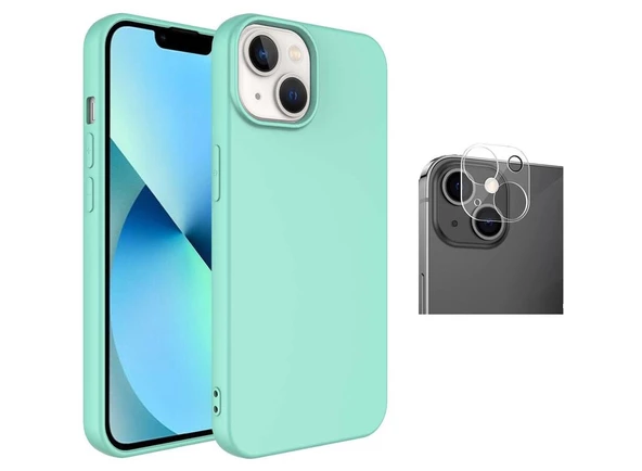 Vendas iPhone 14 Uyumlu (iPhone 14) W-Lansman Serisi İçi Kadife İpek Dokulu Lansman Kılıf + Kamera Lens Koruyucu ürün görseli 1