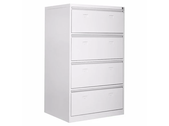 Dört Geniş Çekmeceli Metal Kartoteks Askılı Dosya Dolabı 84*62*133h ürün görseli 1