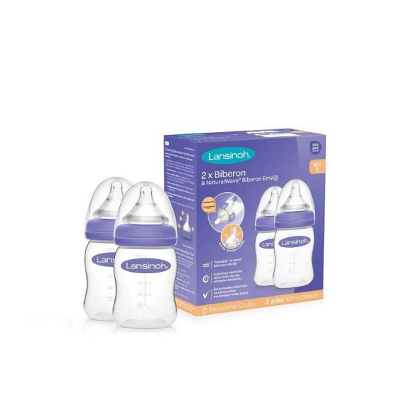 Lansinoh Natural Wave Biberon Seti 2'li 160 ml ürün görseli 1