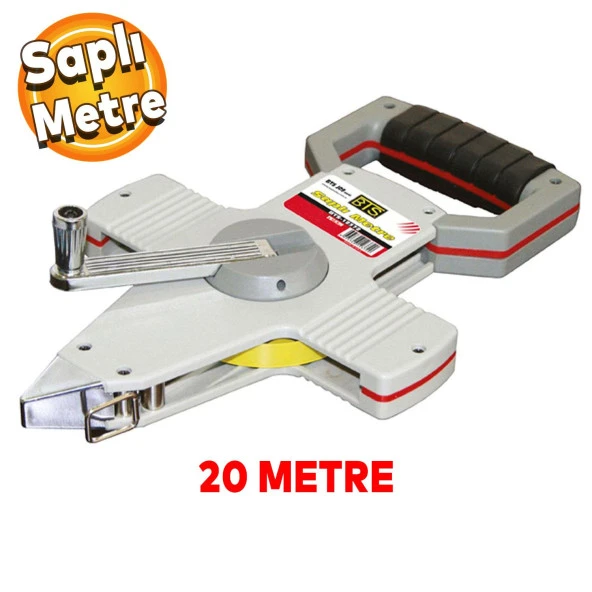 Bts Saplı Arazi Şerit Metre 20 Metre x 12.5 mm Çelik Metre (12372) ürün görseli 1