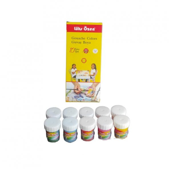 Guaj Boya 10 Renk 15 ml Şişede 1 Paket Guvaş Boya Seti 10 Lu ürün görseli 1