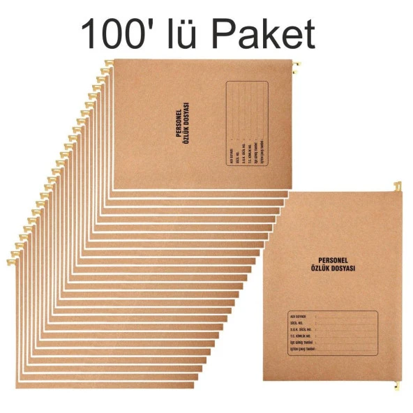 Metal Askılı Personel Özlük Dosyası 8 Yapraklı 100 Lü Paket ürün görseli 1