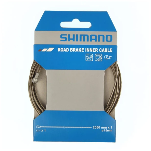 SHIMANO FREN İÇ KABLO YOL PASLANMAZ ÇELİK 1.6x2050mm ürün görseli 1