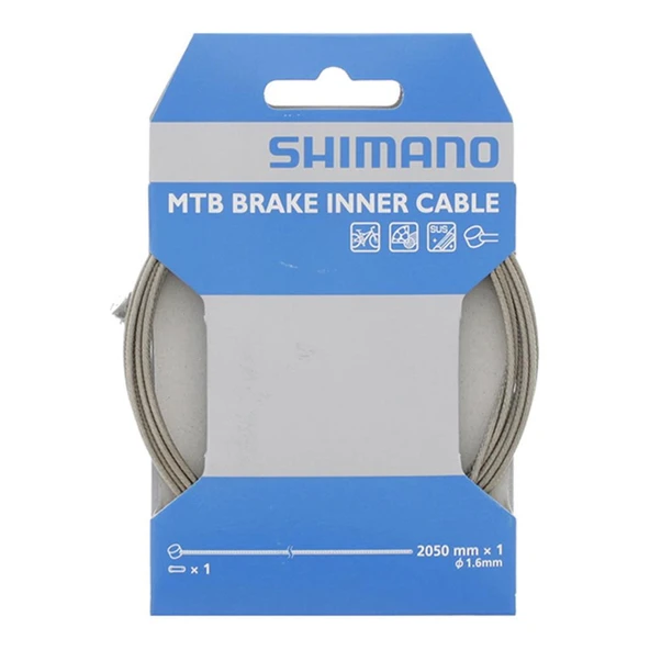 SHIMANO FREN İÇ KABLO MTB PASLANMAZ ÇELİK 1.6x2050mm ürün görseli 1