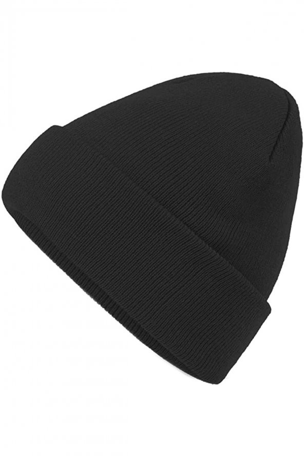 yoncatoptan Unisex Kış ve Sonbahar için Çift Kat Siyah Bere Yeni Üretim ürün görseli 1