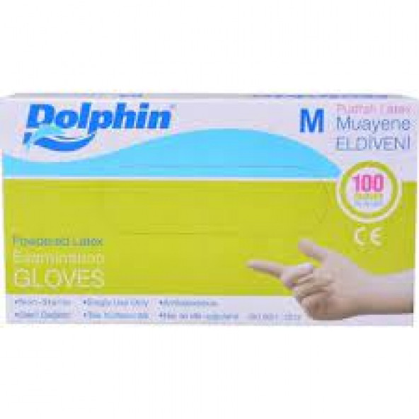 Dolphin Lateks Pudralı Eldiven M BEDEN ürün görseli 1