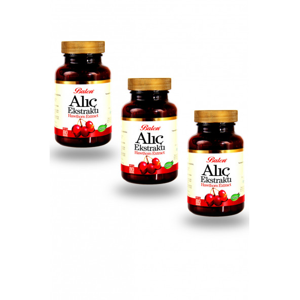 3 Kutu Balen Alıç Meyvesi Ekstraktı Kapsül 80 x 375 Mg ürün görseli 1