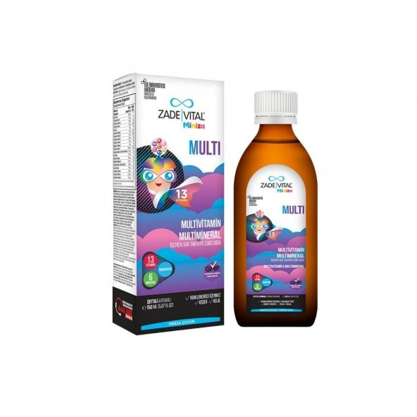 Miniza Multi Multimineral Ve Multivitamin İçeren Sıvı Takviye Edici Gıda 150 ml ürün görseli 1