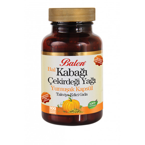 Balen Bal Kabağı Çekirdeği Yağı Yumuşak Kapsül 100 x 1380 Mg Kabak Çekirdeği Kapsülü ürün görseli 1