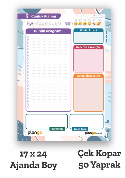 Günlük Planlayıcı - Daily Planner - Ders Çalışma Planlayıcı - Planlama Defteri ürün görseli 1