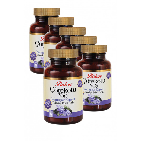 6 Kutu Balen Çörekotu Yağı Kapsülü Çörek Otu 80 Kapsül x 1380 Mg Soğuk Pres ürün görseli 1