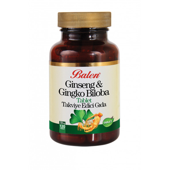 Balen Ginseng Gingko Biloba Takviye Edici Gıda 720 Mg x 120 Tablet Ginkgo Ginko ürün görseli 1