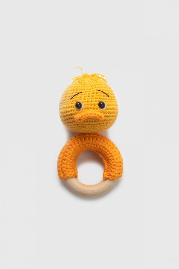 Amigurumi Ördek Çıngırak Sarı - Resim 2