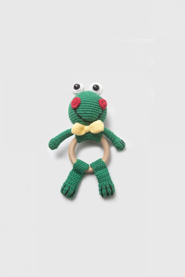 Amigurumi Kurbağa Çıngırak Yeşil - Resim 2