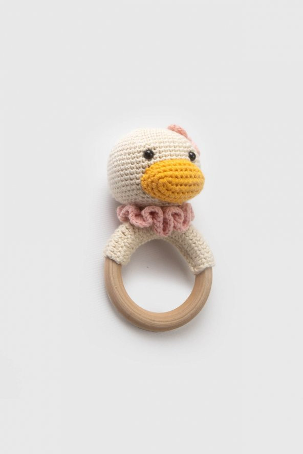 Amigurumi Ördek Çıngırak Krem - Resim 2
