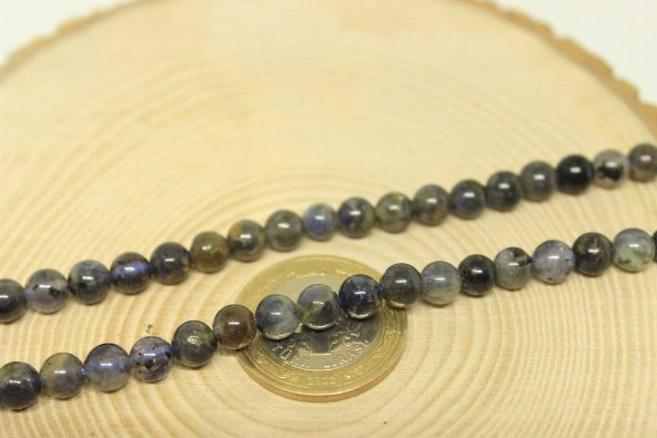 Su Safiri (İyolit) Taşı 6mm/3 adet ürün görseli 1