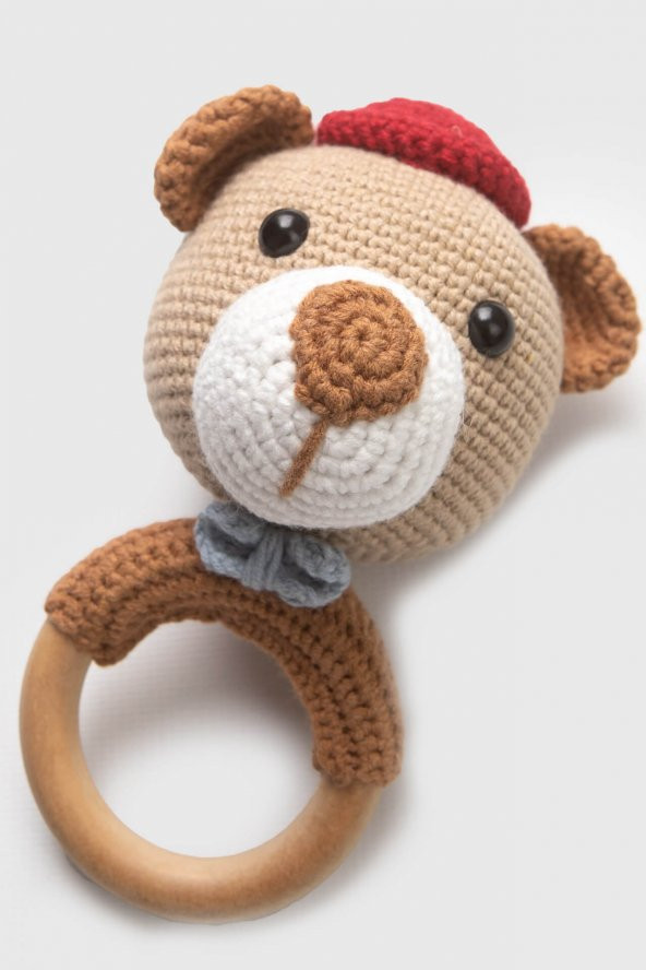 Amigurumi Ayı Çıngırak Kahverengi ürün görseli 1
