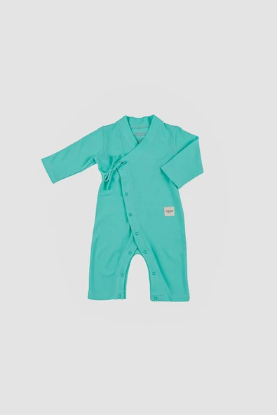Uzun Kimono Tulum Mint Yeşili - Resim 2