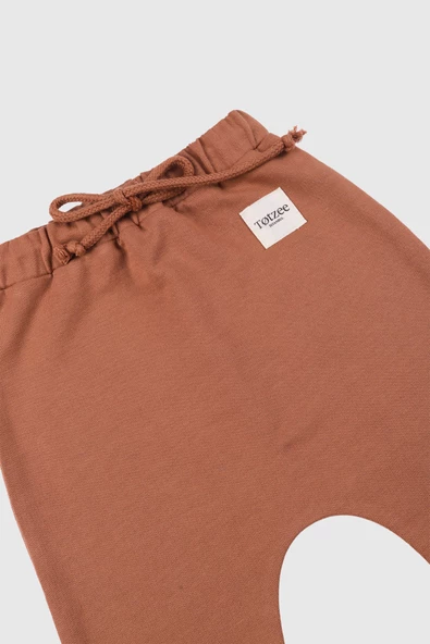 Bağcıklı Basic Pantolon Camel Kahverengi - Resim 3