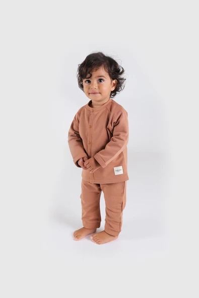 Bağcıklı Basic Pantolon Camel Kahverengi - Resim 2