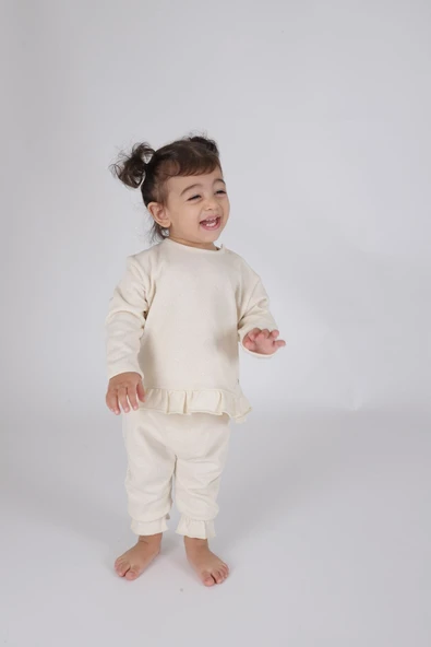 Fırfırlı Pantolon Bej ürün görseli 1