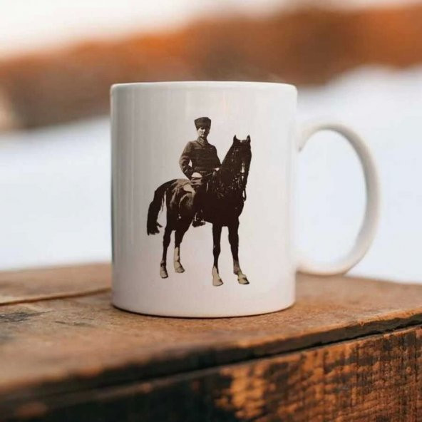 Baş Komutan Mustafa Kemal Atatürk Fotoğraflı Kupa Bardak ürün görseli 1