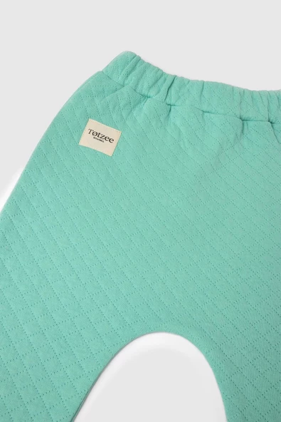Kapitone Harem Pantolon Mint Yeşili - Resim 3