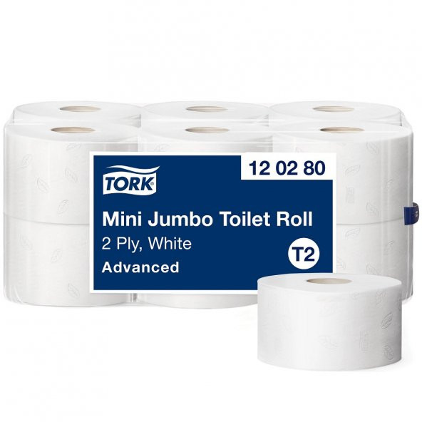 Tork Mini Jumbo Tuvalet Kağıdı İleri Düzey 12x170 Mt. (120280) ürün görseli 1