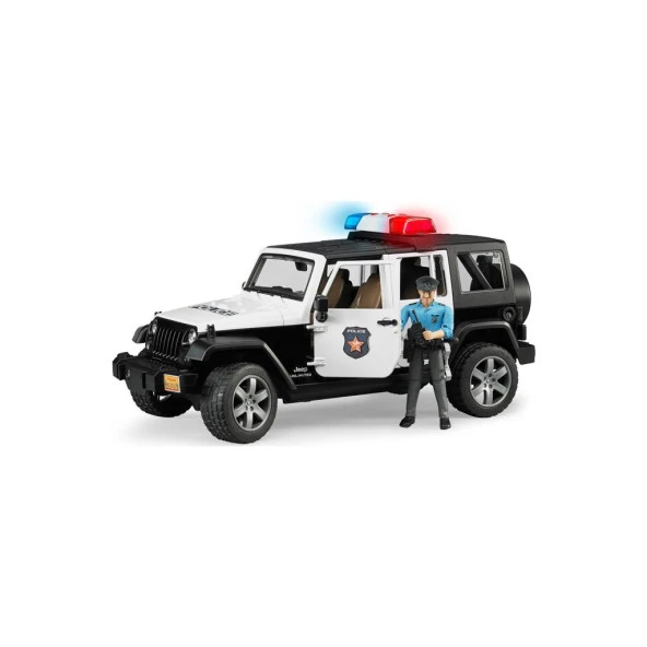 Bruder Jeep Wrangler U.R. Polis Aracı Ve Memur 02526 Lisanslı Ürün ürün görseli 1