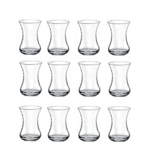 Paşabahçe 42781 Optikli İnce Belli Çay Bardak 12 Li ürün görseli 1