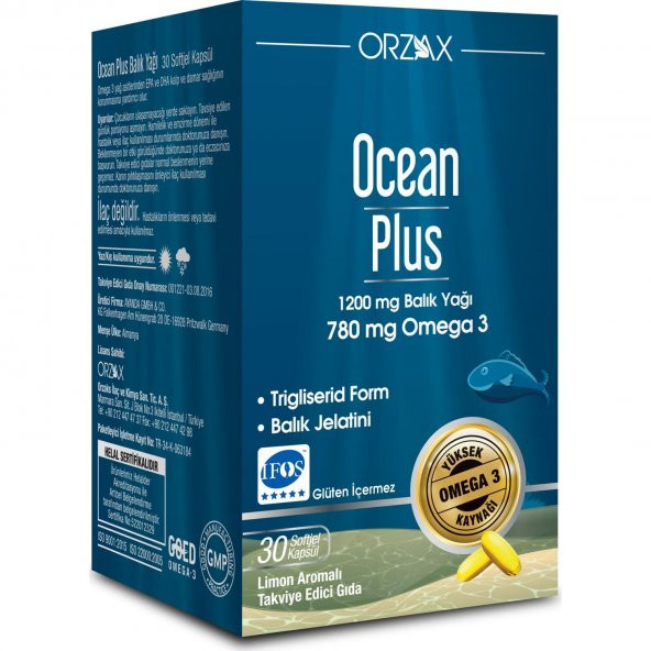 OCEAN PLUS 1200 MG 30 SOFTJEL KAPSÜL ürün görseli 1
