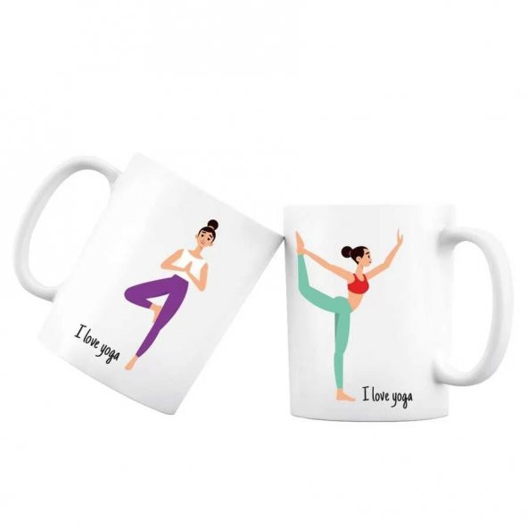 I Love Yoga Kupa Bardak - Model 7 - Resim 2