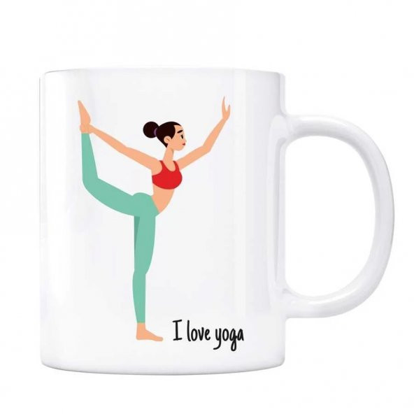 I Love Yoga Kupa Bardak - Model 7 - Resim 3