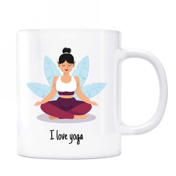 I Love Yoga Kupa Bardak - Model 2 ürün görseli 1
