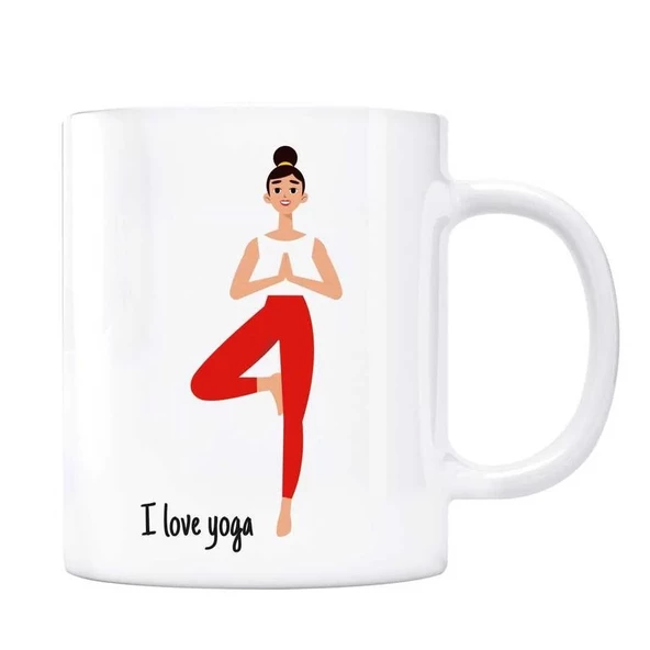 I Love Yoga Kupa Bardak - Model 6 - Resim 3