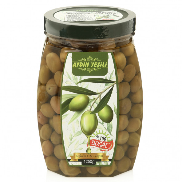 Aydın Yeşili Doğal Salamura Yeşil Çizik Zeytin 2 lt ürün görseli 1