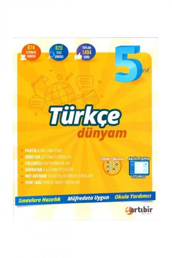 Artıbir 5 Sınıf Türkçe Dünyam ürün görseli 1