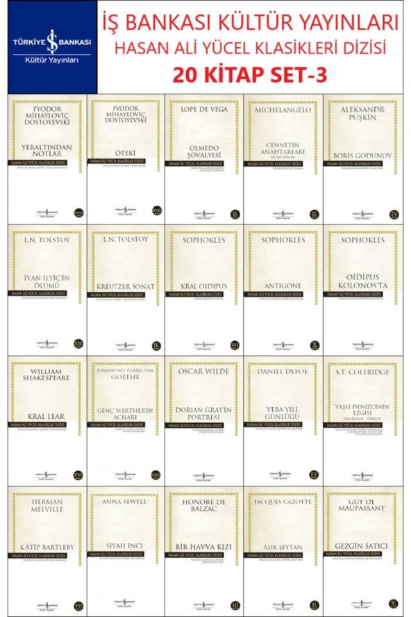 Iş Bankası Hasan Ali Yücel Klasikler Dizisi 20 Kitap Set 3 Dostoyevski-tolstoy-oscar Wılde-sophokles ürün görseli 1