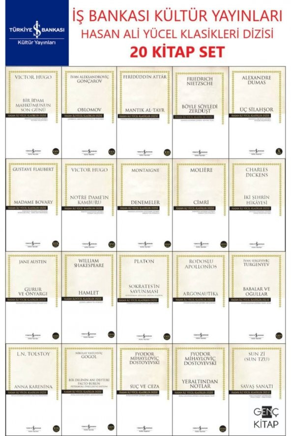 Iş Bankası Hasan Ali Yücel Klasikler Dizisi 20 Kitap Set Dostoyevski-gogol-platon-jane Austen ürün görseli 1